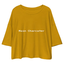 Load image into Gallery viewer, Main Character Loose drop shoulder crop top